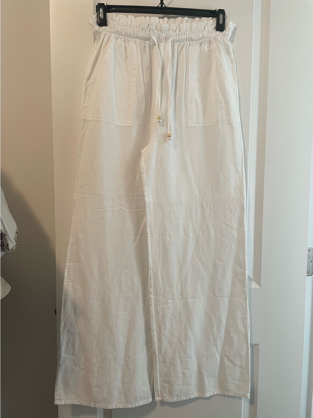 New Seaspice Wide-Leg Drawstring pants in White